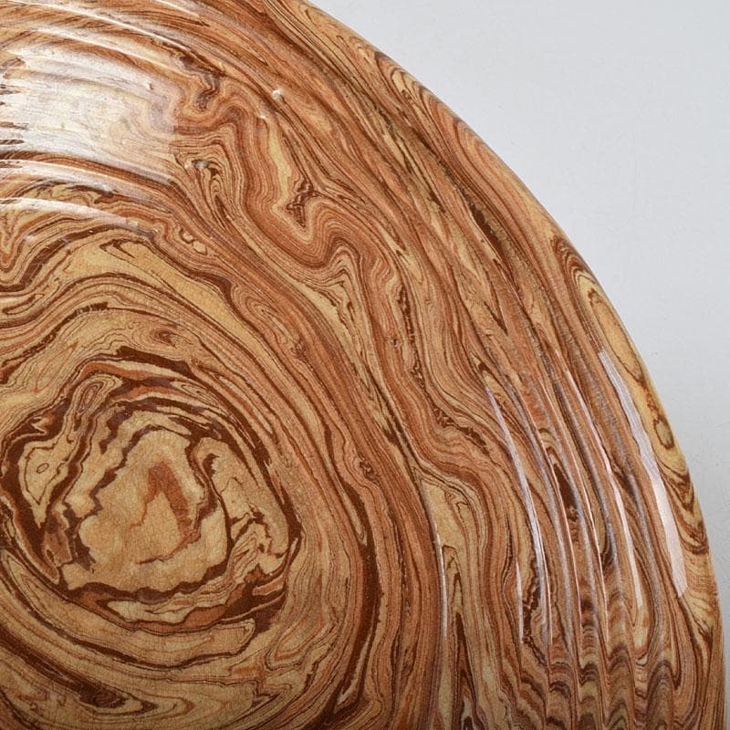 珉平焼　賀集珉平作　菓子鉢　時代箱　C　R9326