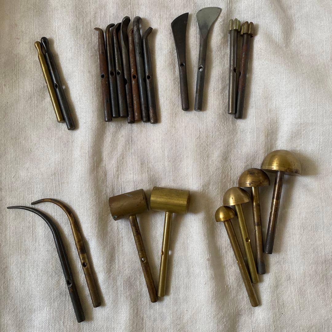 深雪アートフラワー　コテ3本　コテ先 21本　布花弁　ペップ　コテ枕