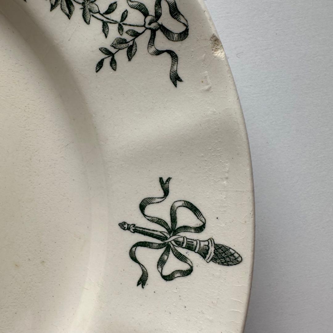 フランスの古いディナープレート ロンシャン窯 フランスアンティーク