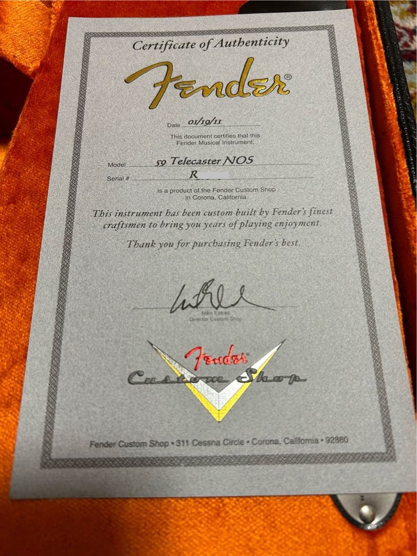 ギター Fender Custom Shop 59 Telecaster 2011