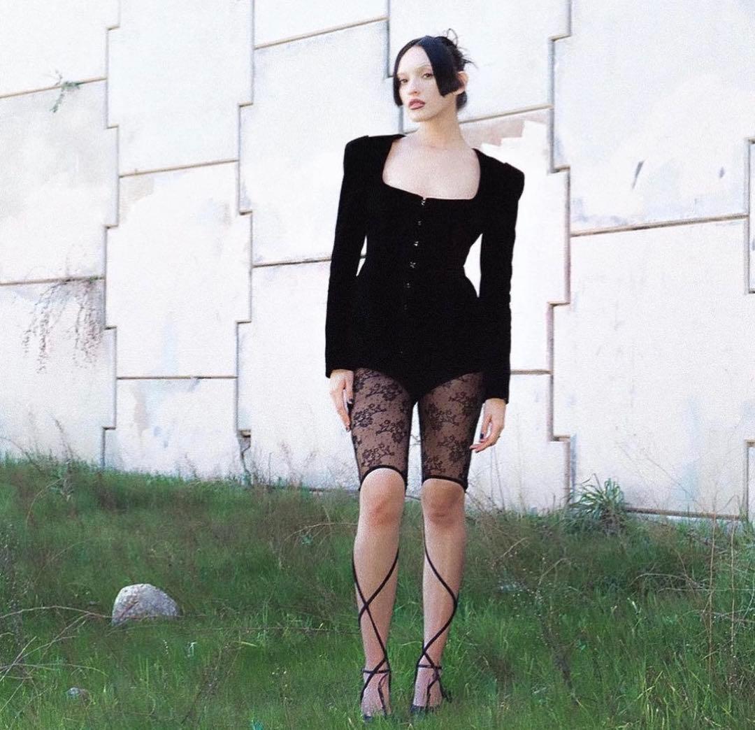 即購可　Nordess レースタイツ　5分丈　ブラック　廃盤　完売品　激レア新品