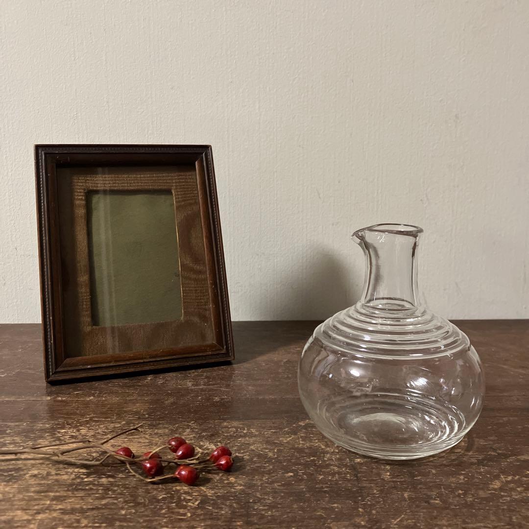 アンティーク ガラス徳利 1点 吹きガラス 昭和レトロ 古道具 骨董 酒