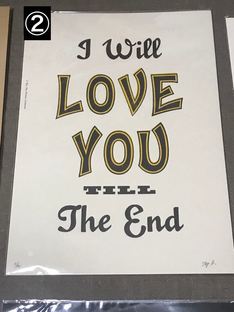 新品 2枚組 Stephen Kenny活版印刷 タイコグラフィー イギリス製