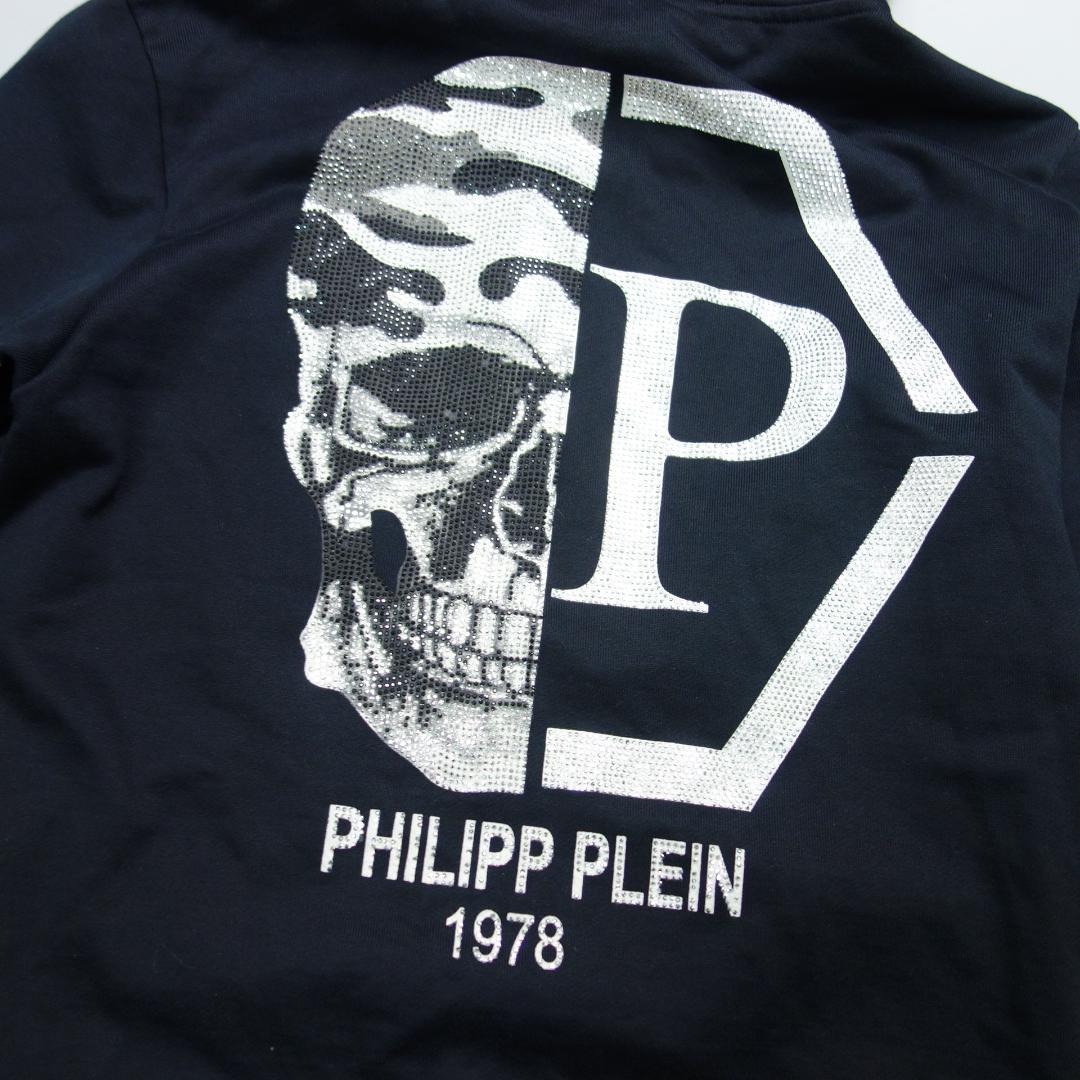 T*Q様 8708美品 フィリッププレイン スウェット ラインストーンパーカー