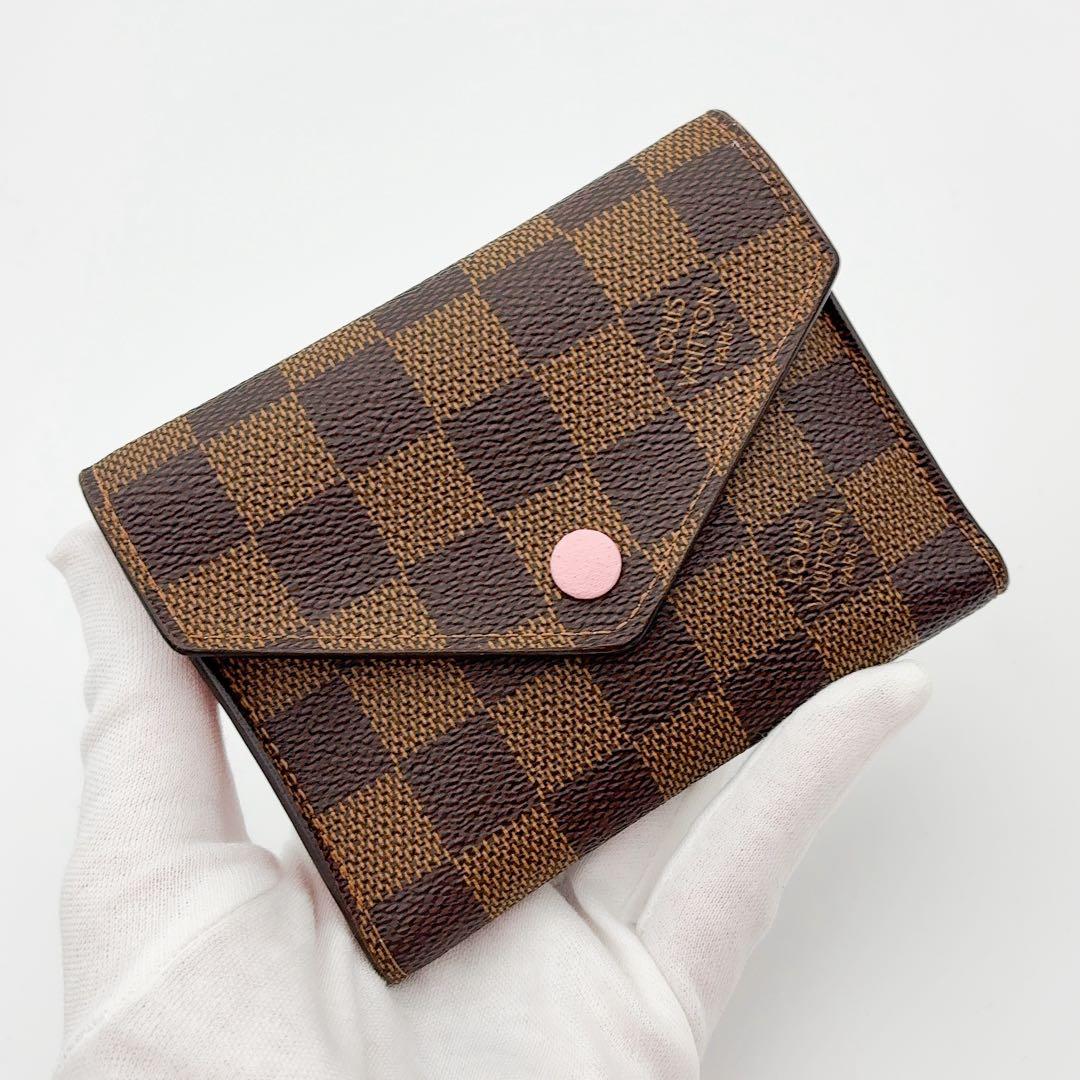 本日限定】イニシャル無☆ルイヴィトン ダミエ ヴィクトリーヌ ローズ