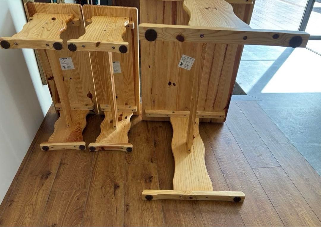 パイン材　ダイニングセット 家具 3点セット テーブル ベンチ