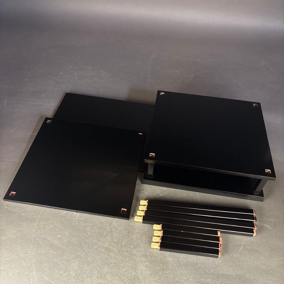 茶道具　塗師　宗春　米棚　共箱