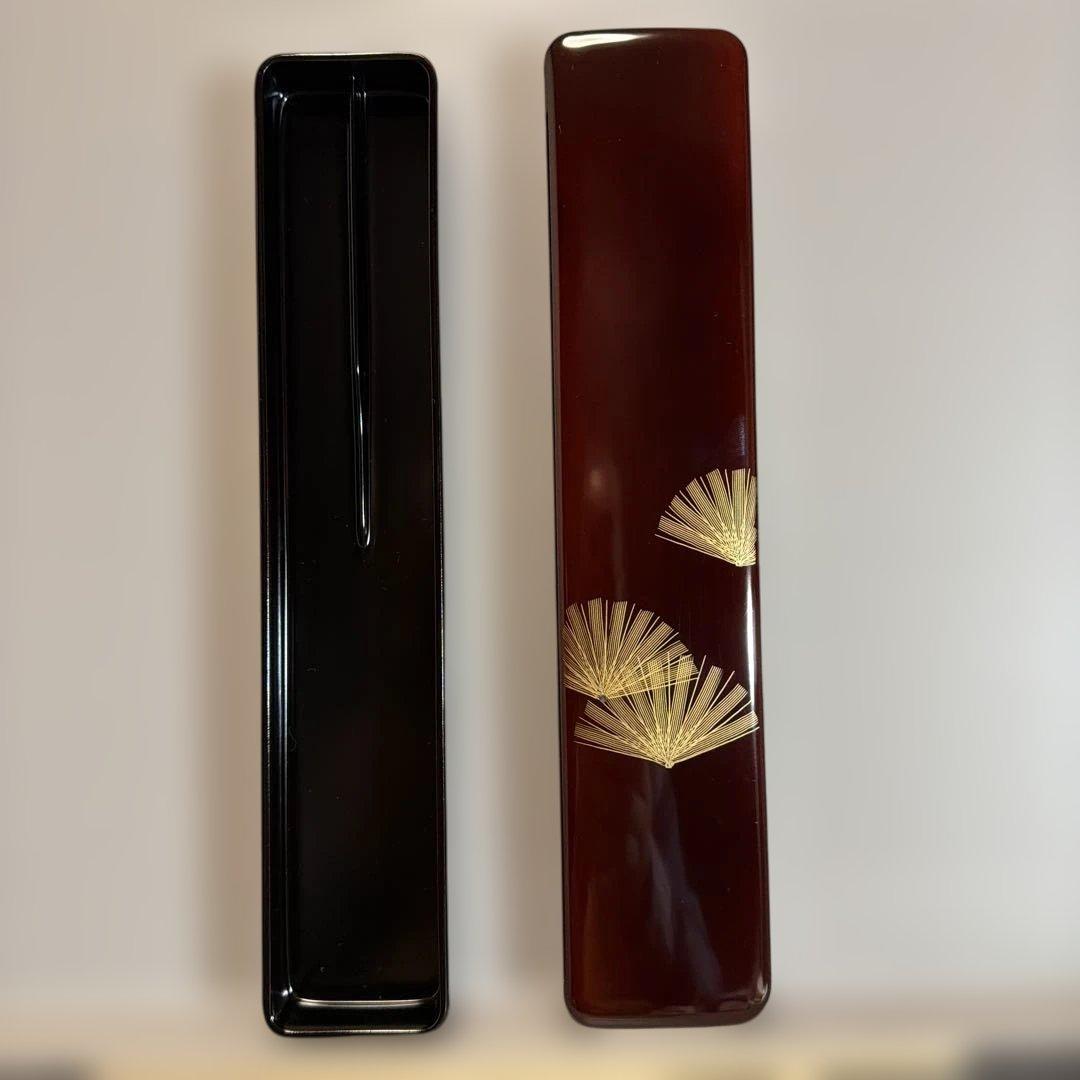 福島県の伝統工芸品 会津塗り（漆塗り）の筆箱　（110）