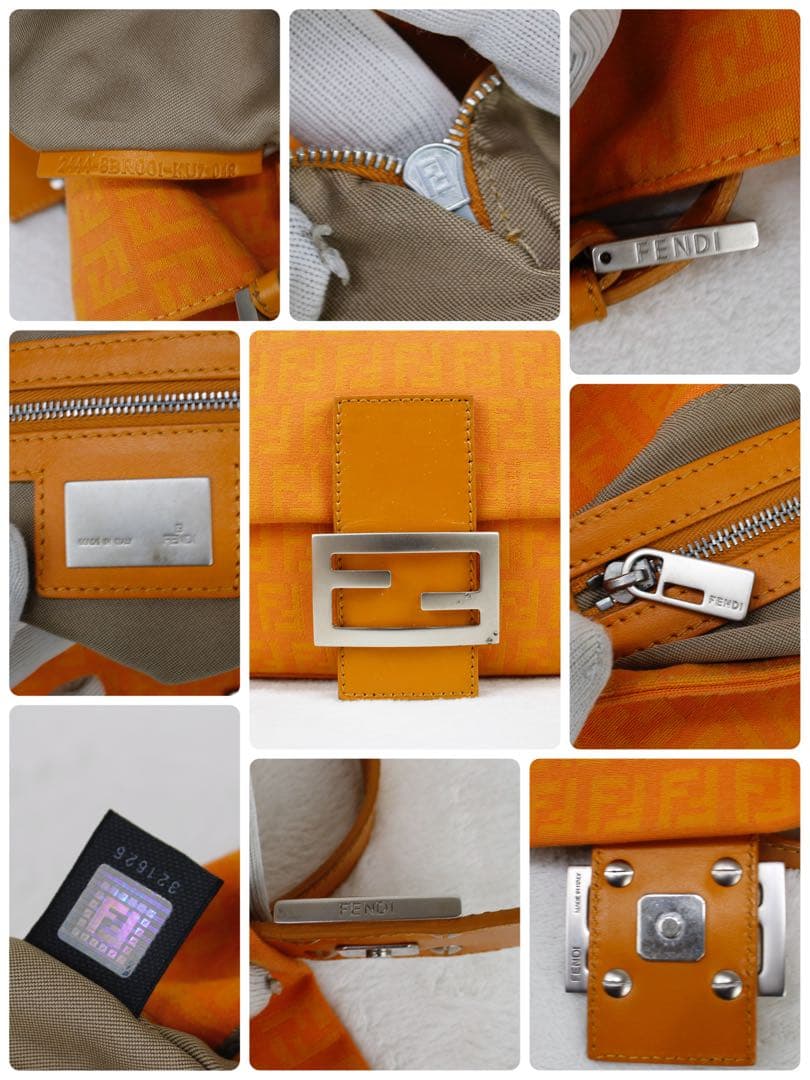 レア色　Fendi FFロゴ マンマバケット　オレンジショルダーバッグ