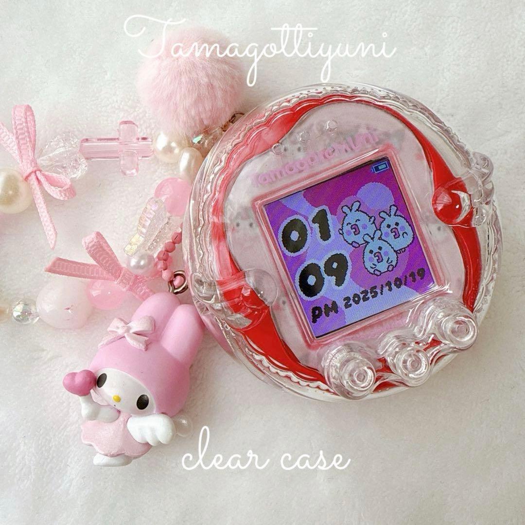 Tompkin様♡たまごっち ユニ ハード 全面保護 ケース チャーム 3点