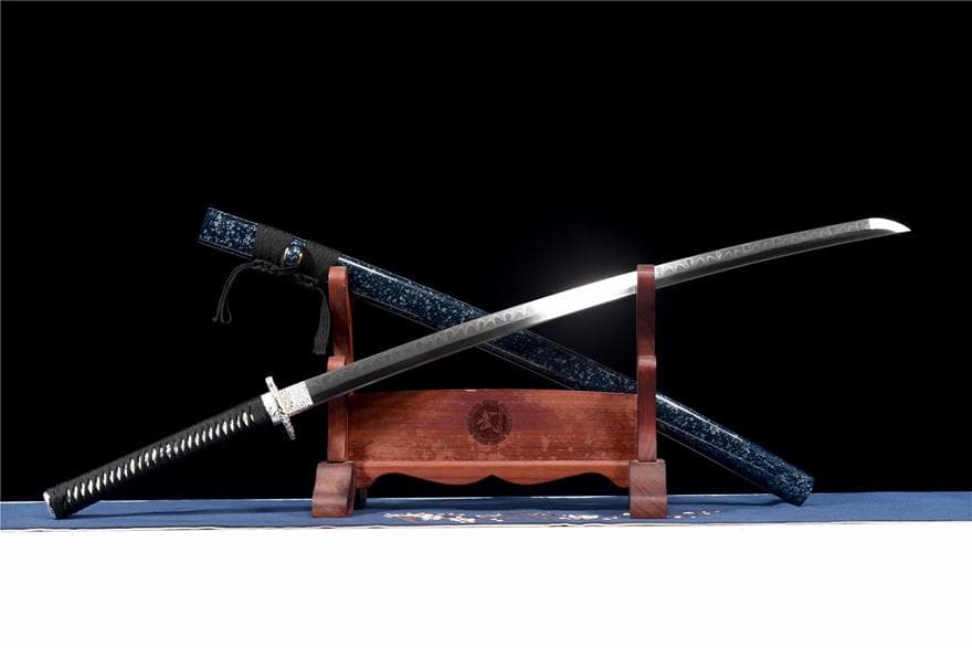 T 10焼刃木の葉紋侍刀『銀貔貅』 日本刀 模造刀 居合刀