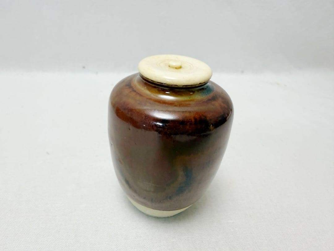 ほぼ未使用 茶道具 桐木地 茶通箱 木製溜塗 金彩蒔絵棗 大津袋