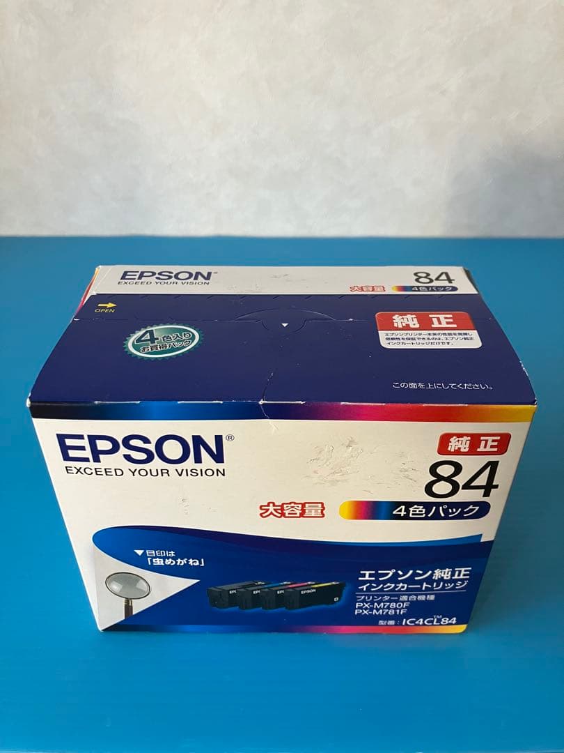 EPSON 84 大容量 4色パック インクカートリッジ　IC4CL84 Amazon.co.jp: エプソン 純正 インクカートリッジ 虫めがね IC4CL84 4