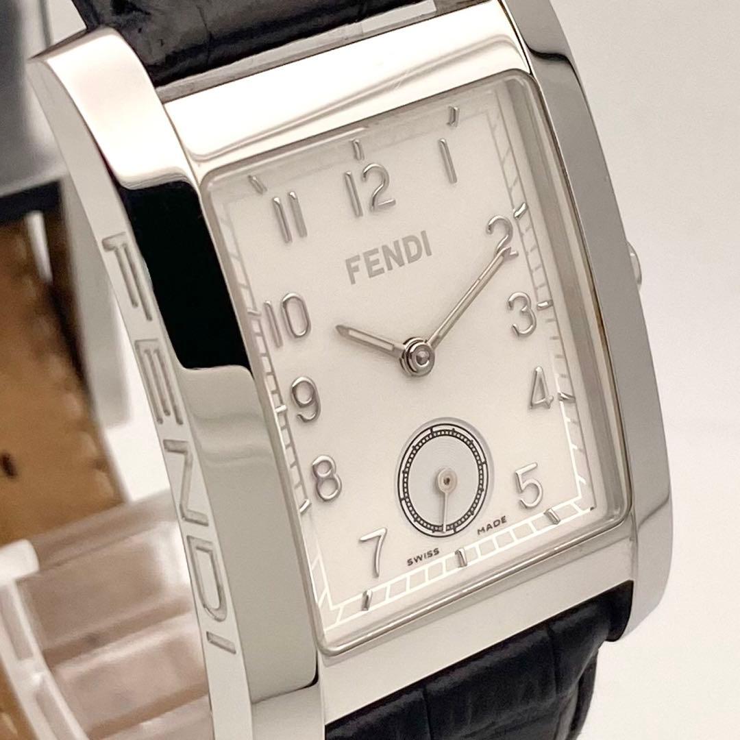 【稼働品】FENDI スクエア クォーツ 腕時計 069-7000G-002