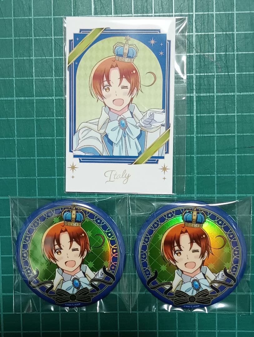 ヘタリア AMOCAFE カフェ 缶バッジ フォトカード イタリア 伊 - メルカリ