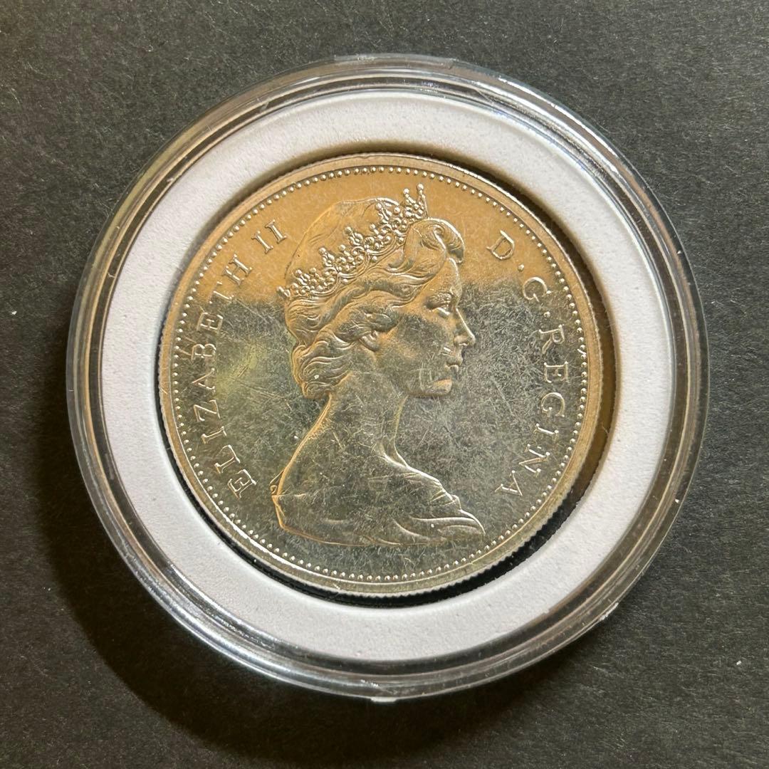 1965年 カナダ カヌーダラー1ドル銀貨 - メルカリ