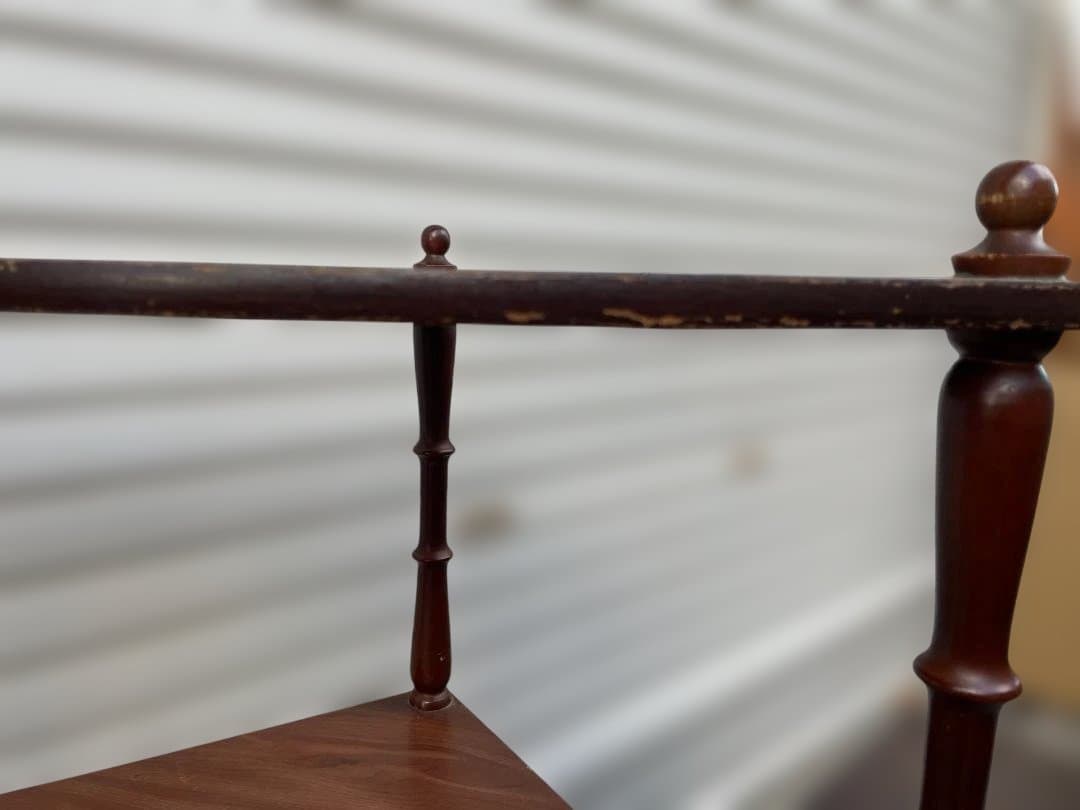 昭和 レトロ 家具 三角形 コーナー キャビネット コーナーラック 戸棚