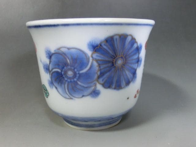 蕎麦猪口□伊万里 色絵 桐 鶴 菊 牡丹 5客セット 湯飲 骨董□ - メルカリ