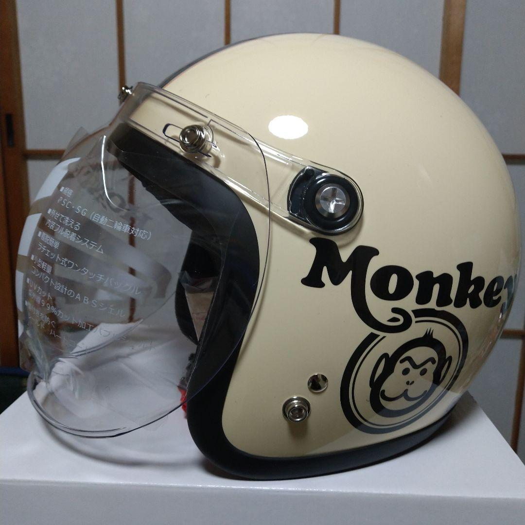 Honda Monkey ヘルメット JC-1C アイボリー×ブラック Lサイズ