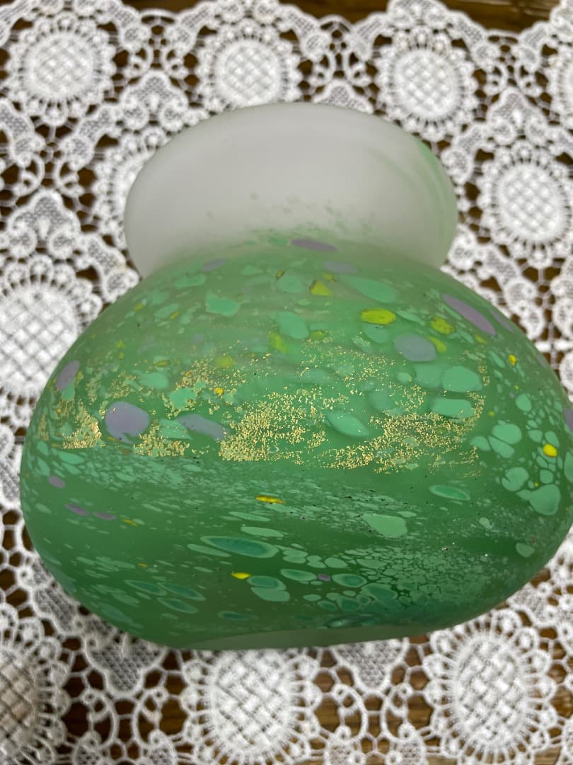 文化勲章受賞作家 藤田喬平作 手吹「三彩」 共箱入 文化勲章