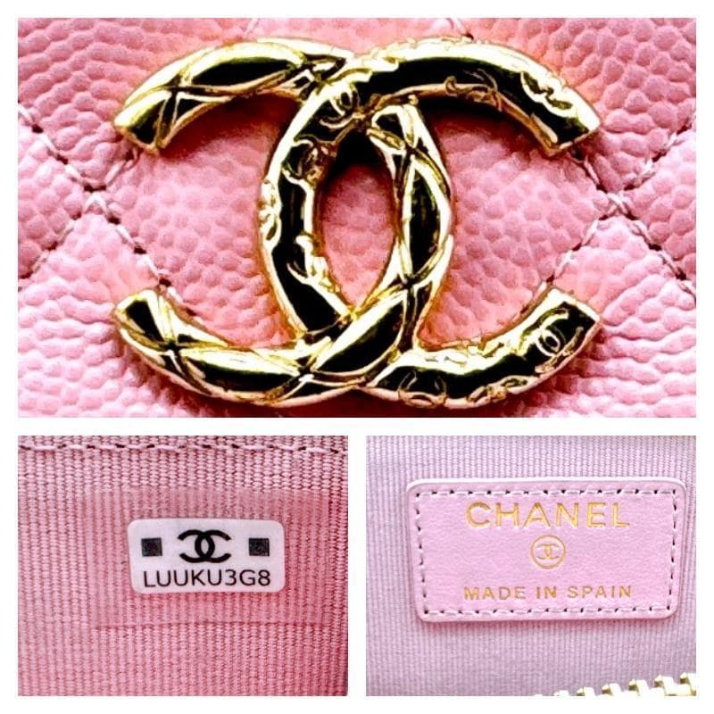 シャネル キャビアスキン マトラッセ ケース★