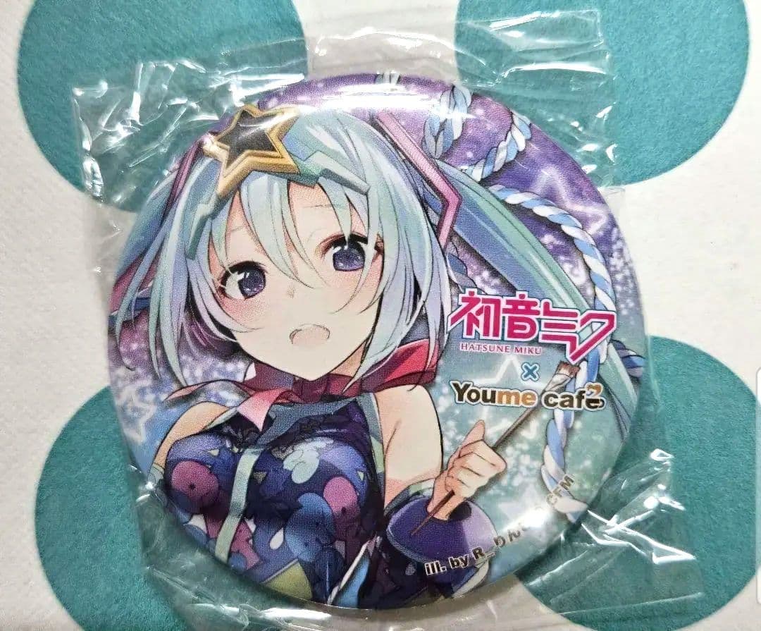 VOCALOID 初音ミク 缶バッジ Youme cafe スイパラ コラボ