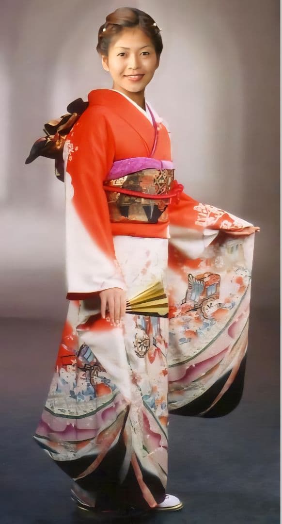 K754】時短！ニ部式 作り帯 飾り結び 振袖⋅舞台⋅舞踊などに 正絹