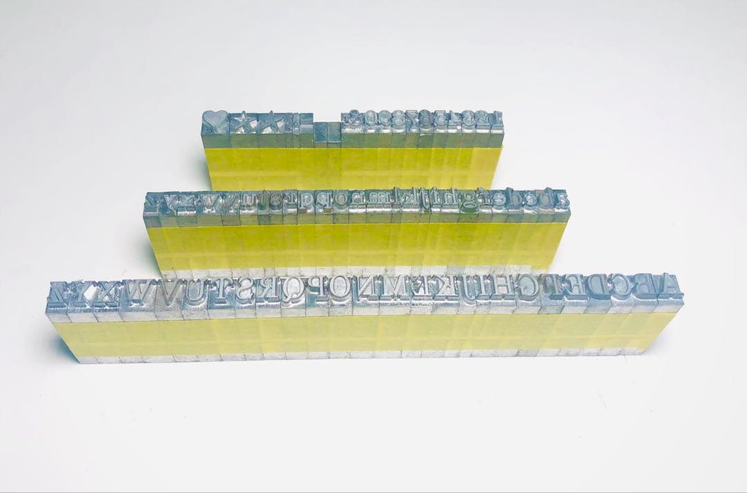 Thomas 活字3号2セット、活字ホルダー、追加文字12文字