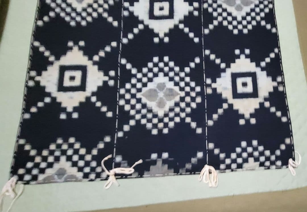 藍染め 古布 木綿 芸術 高級手芸品 155 × 98cm 壁掛け 藍染め 木綿 古布