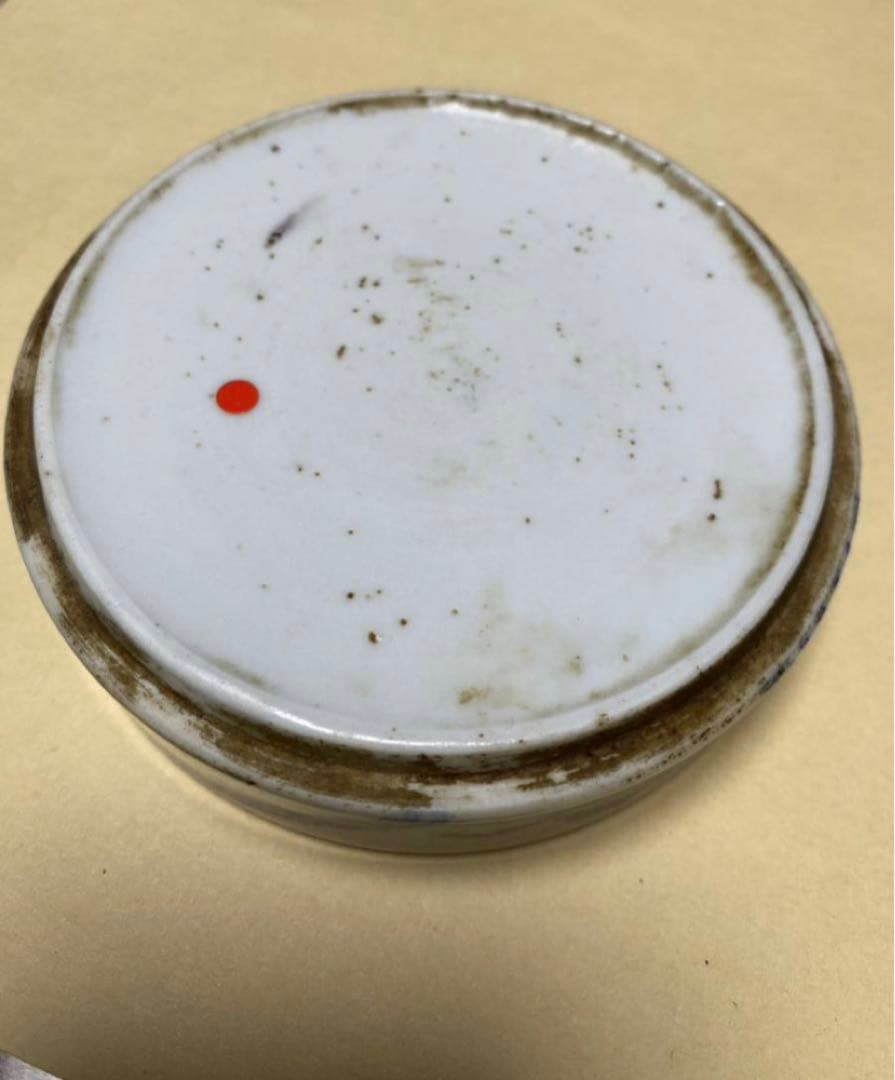 中国美術 古伊万里 人物青花香盒 染付 骨董 年代品