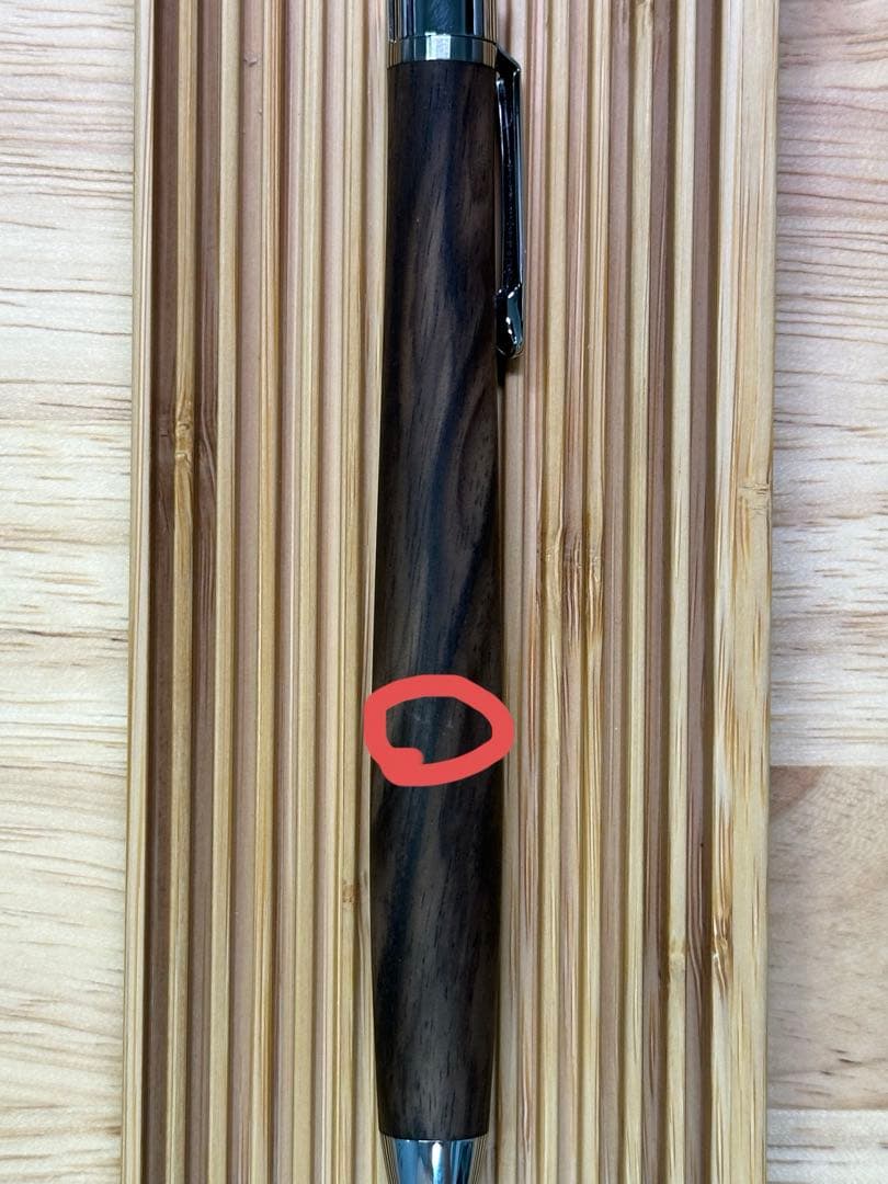 工房楔 ペンシル楔 黒柿孔雀杢 0.5mm