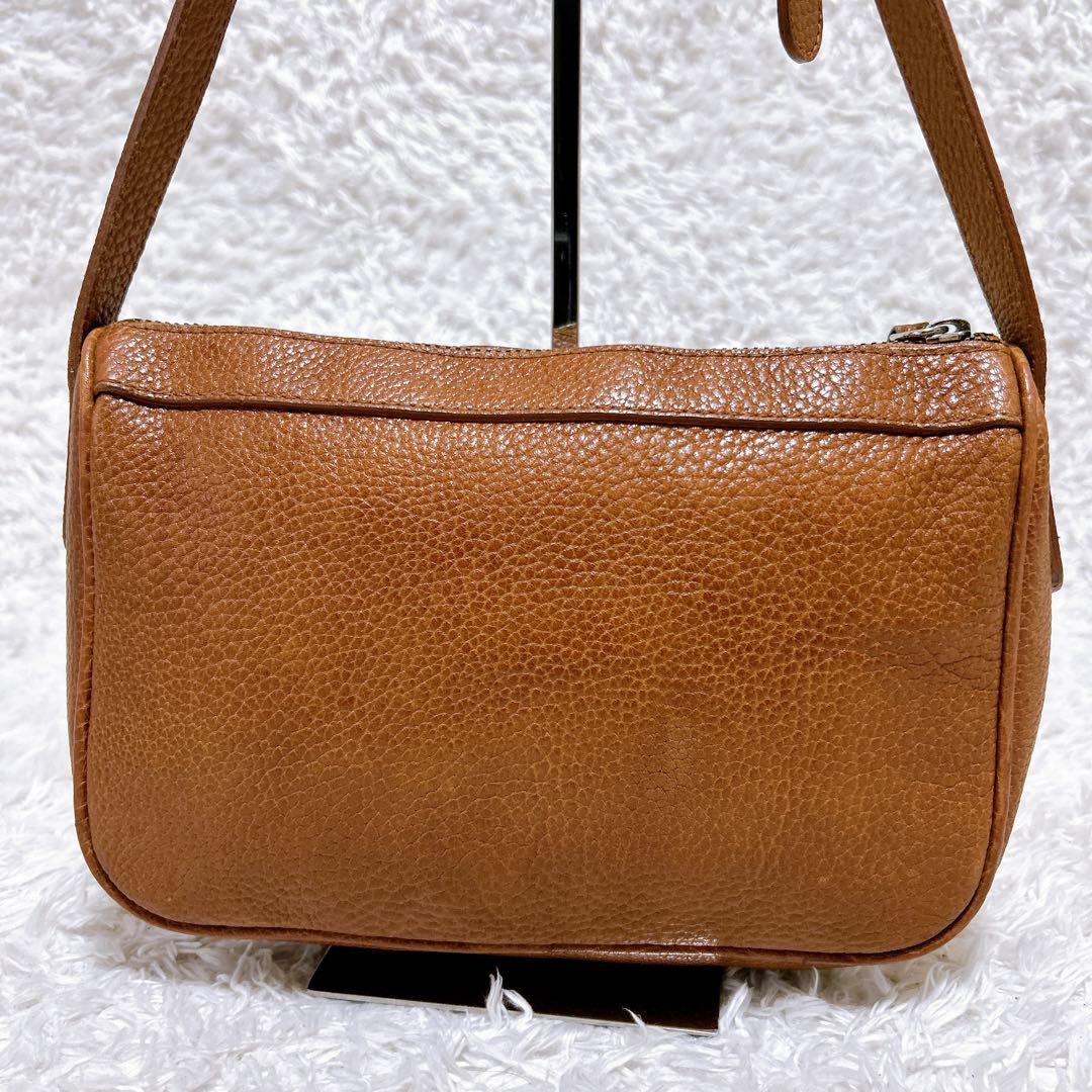 希少品✨ポロラルフローレン　ショルダーバッグ　ブラウン　ホースロゴ　ヴィンテージ