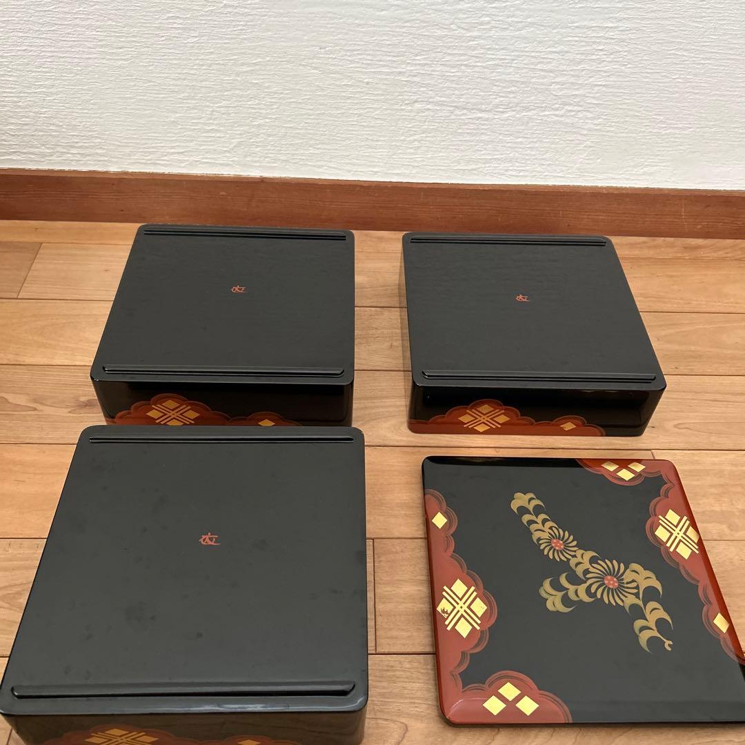 秀衡塗　三段お重　お重