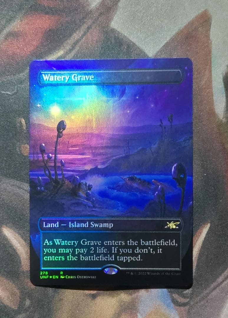 MTG 湿った墓 FOIL 英語版 ZEN EXP Foil】《湿った墓/Watery Grave
