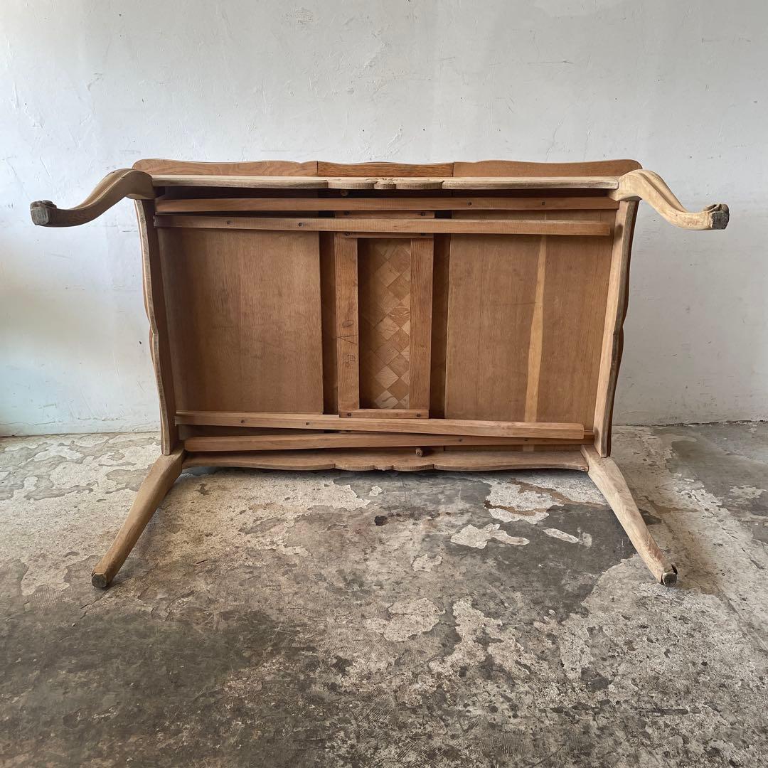 けんけんビンテージ エクステンションダイニングテーブル 剥離