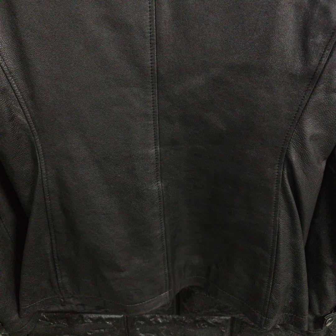 超美品 R.NEWBOLD 黒ゴートレザー（山羊革）シングルライダースジャケット