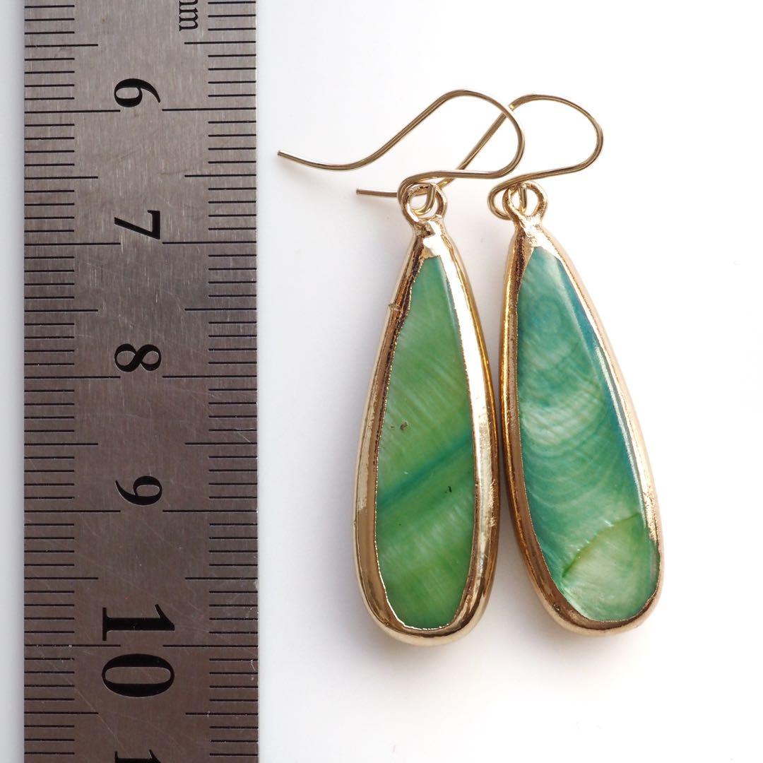 ほぅ様専用】ピーチカルセドニーの桃彫刻イヤリング