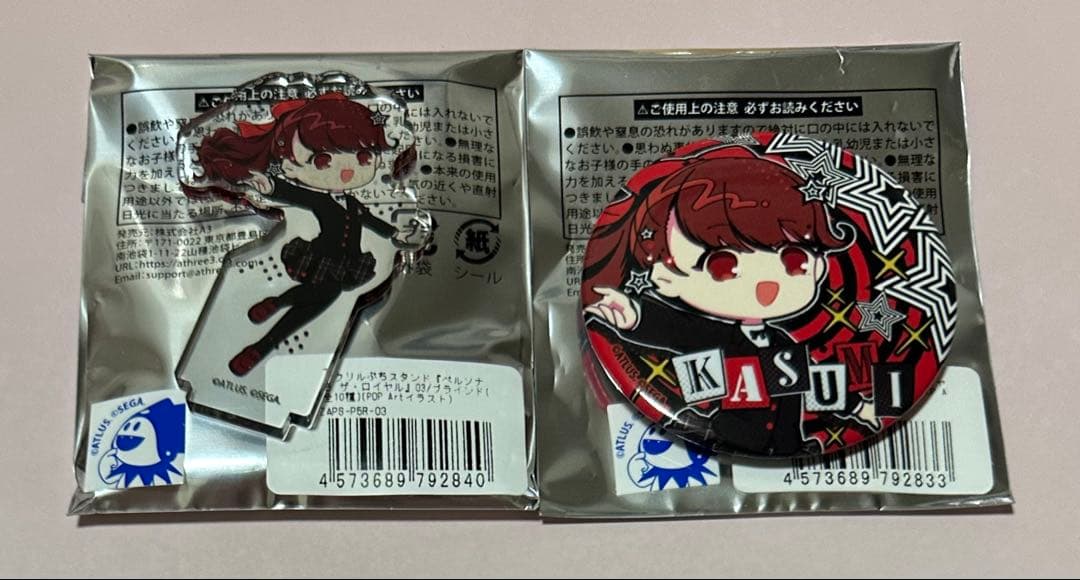 ペルソナ5 缶バッジ アクリルぷちスタンド 芳澤かすみ 纏め売り - メルカリ