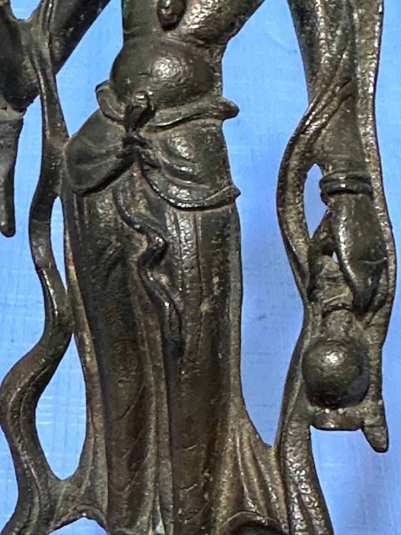 観音仏 中国仏像 キズある