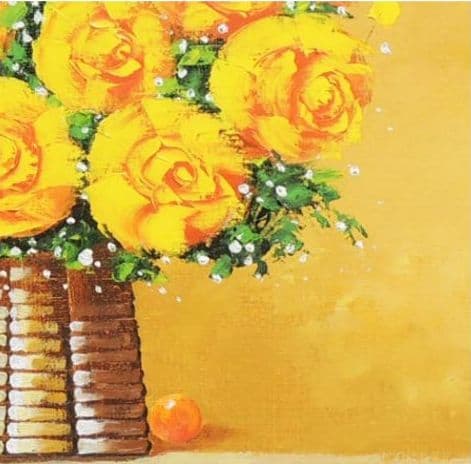 黄色いばら　油絵