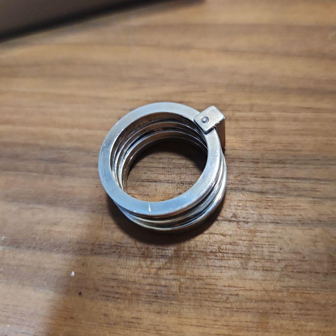 レア⭐OLD　GUCCI 四連重ねリング　19号　シルバー925