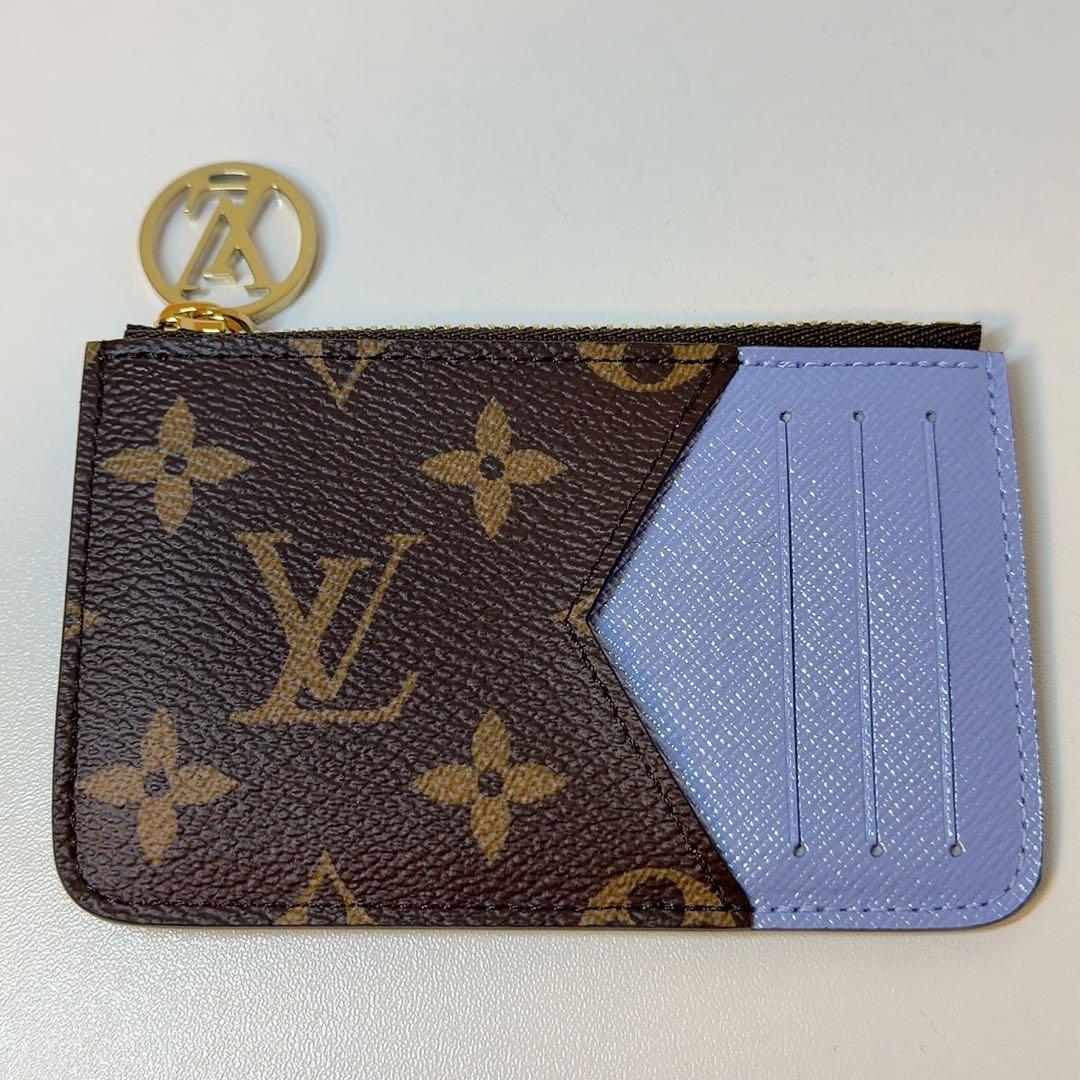 【新品】ルイヴィトン モノグラム ポルトカルト ロミー ブルーフロスト