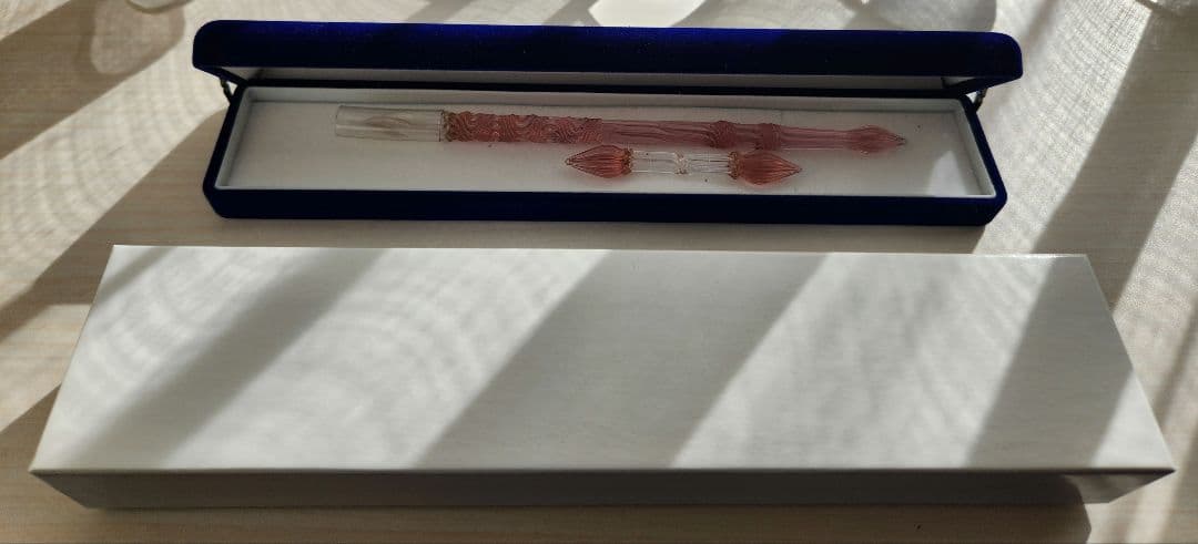 未使用品(テグスつき)佐瀬勇さん作ガラスペン/佐瀬工業所