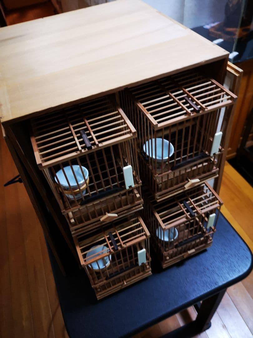 【3日間限定値下げ中】　メジロ籠/ホオジロ籠&寝かせ籠《高級品/職人籠》