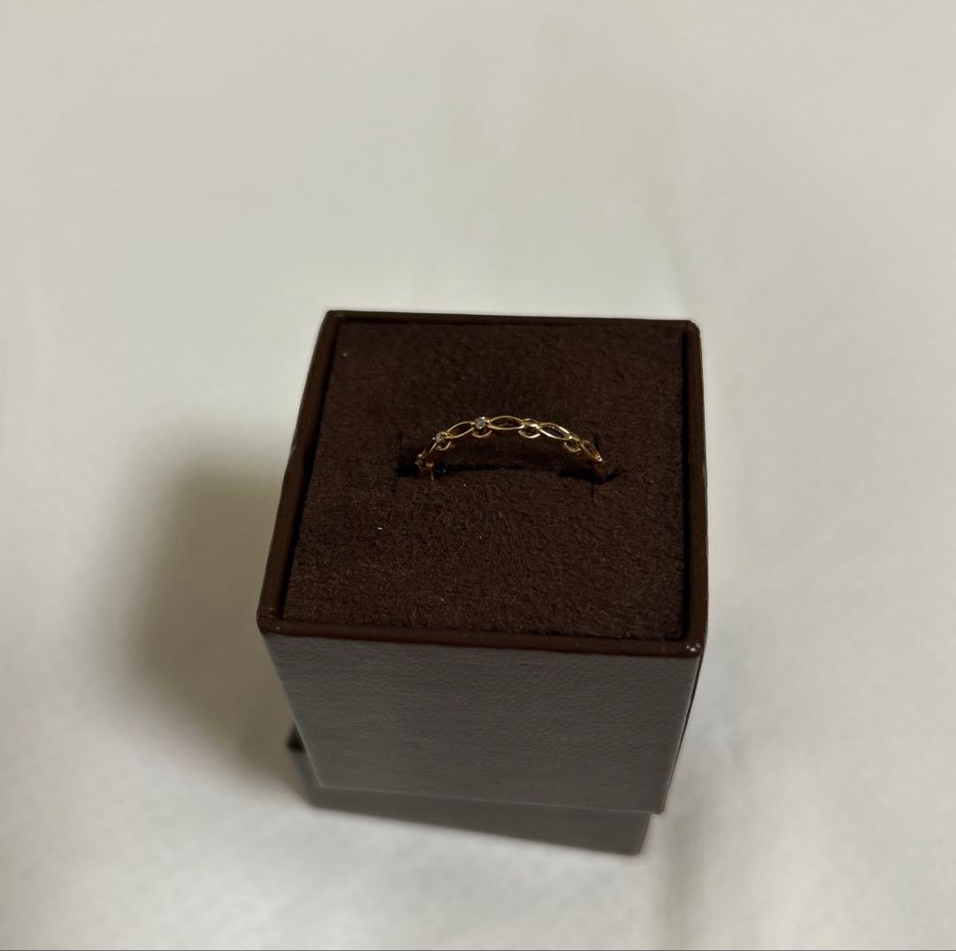 agete K10 デザインリング　イエローゴールド　11号