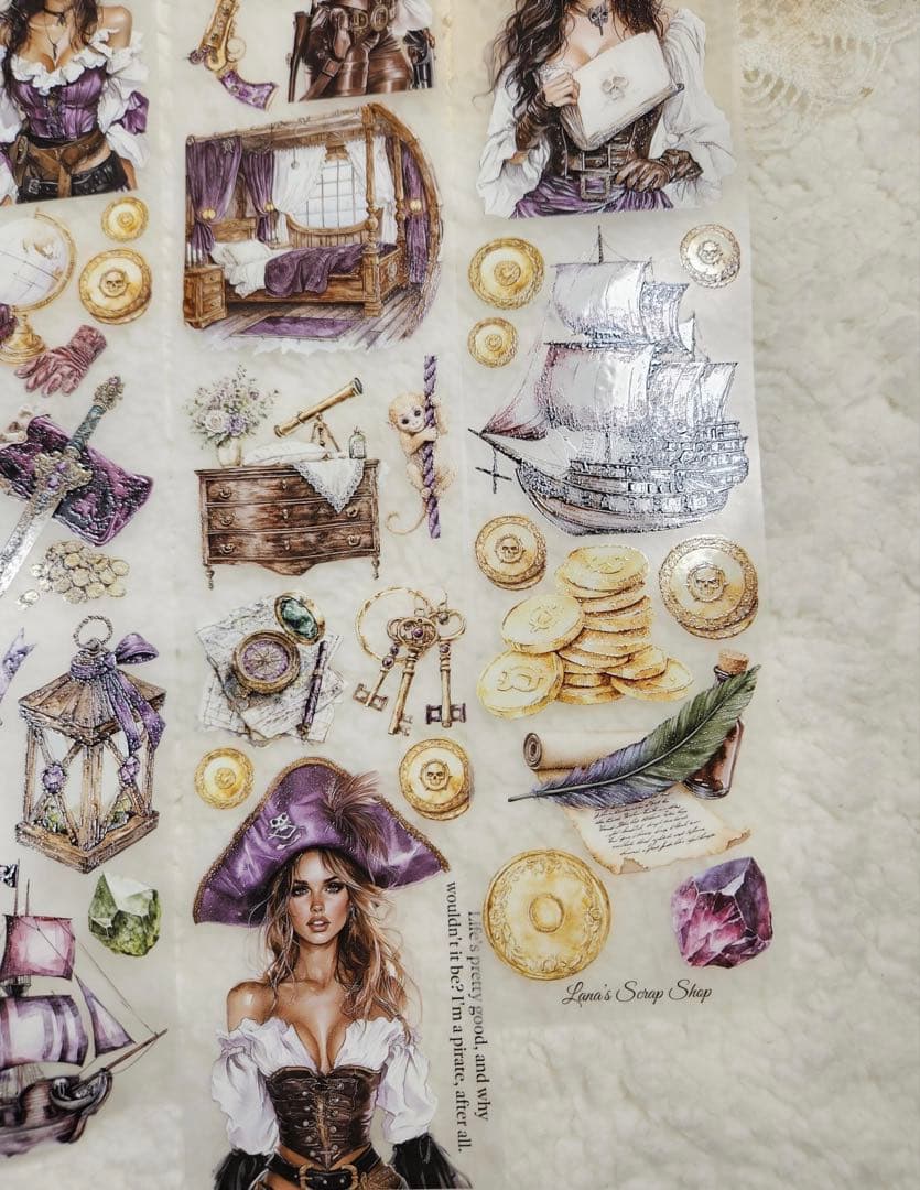 海外マステ切り売り Lana'sScrapShop 海賊 パイレーツ 海 人物 - メルカリ