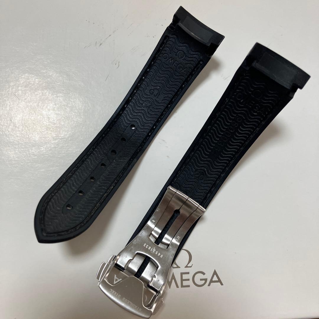 OMEGA ブラック ラバーベルト バックル 20mm オメガ
