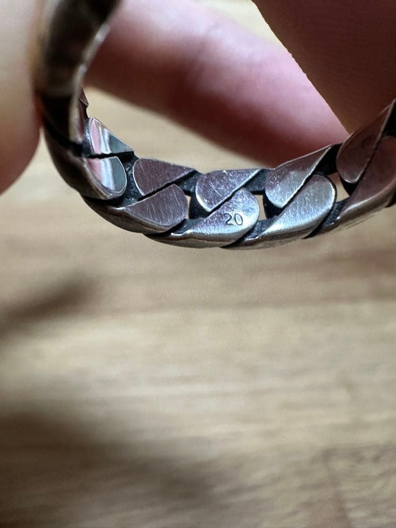 最後値段Gucci シルバー リング 20号