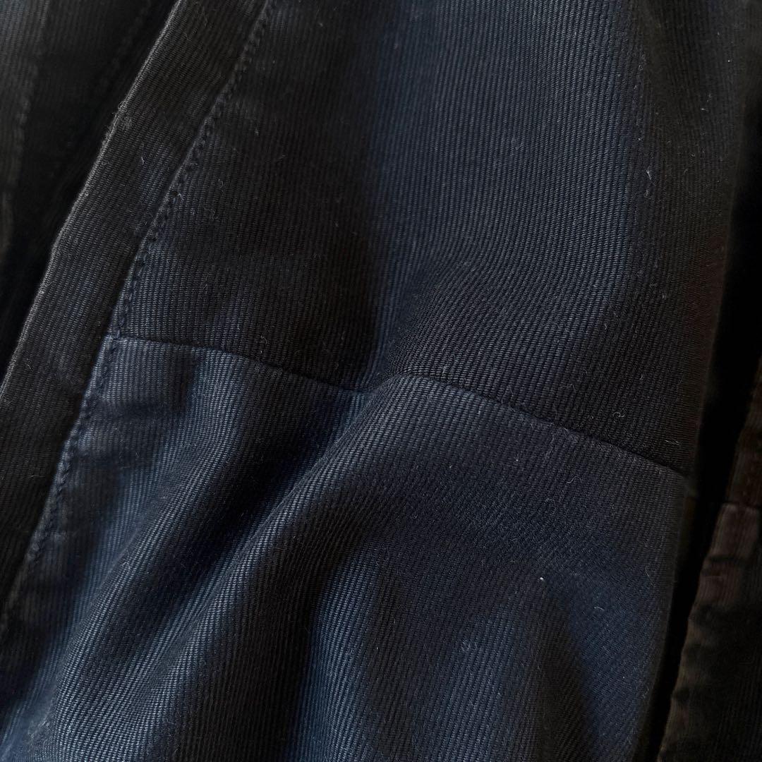 ネペンテス 日本製 裏ボア コットン パッチワーク 短丈 ジャケット 黒ブラック