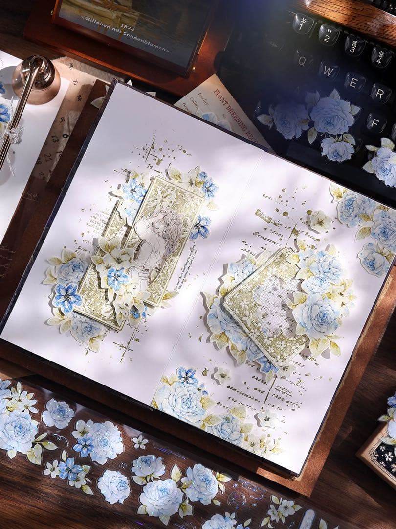 ⭐️SALE⭐️小白家文創《涧石蓝》海外マスキングテープ マステ 【2743】